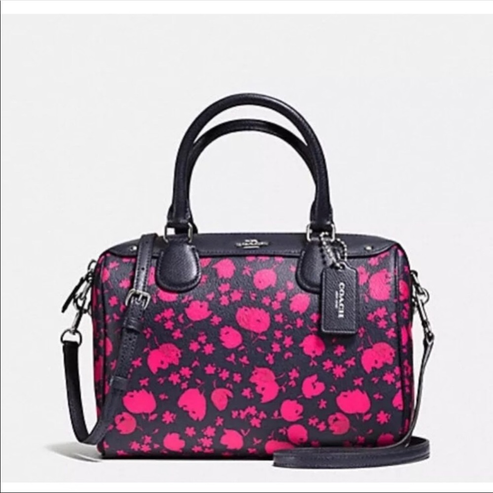 COACH Prairie Calico Foral Mini Bennett Satchel